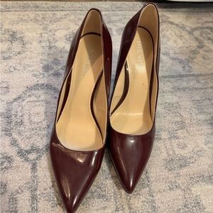 Nine West Burgundy Patent Leather Pumps Heels